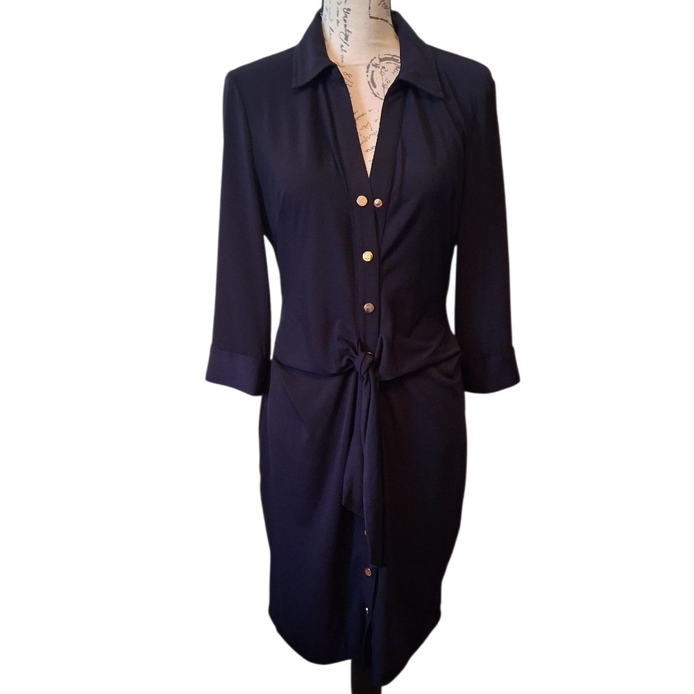 Philosophy Navy Blue Button Down Shirt Dress. Medium